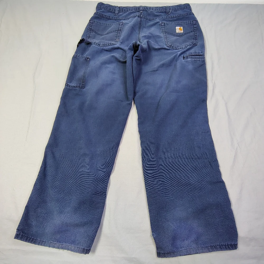 Carhartt FR Pants Mens Size 36x31 Blue Loose Straight‎